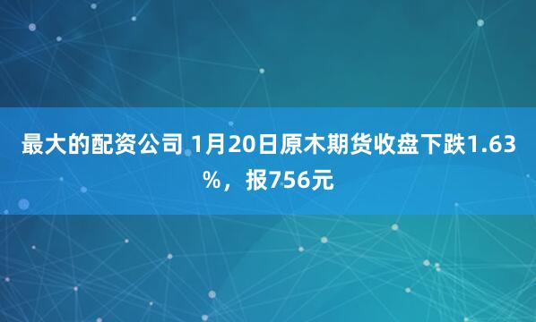 最大的配资公司 1月20日原木期货收盘下跌1.63%，报756元